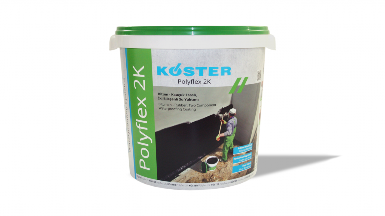 KÖSTER Polyflex 2K Kauçuk-Bitüm Esaslı, İki Komponentli Su Yalıtımı Ürünü