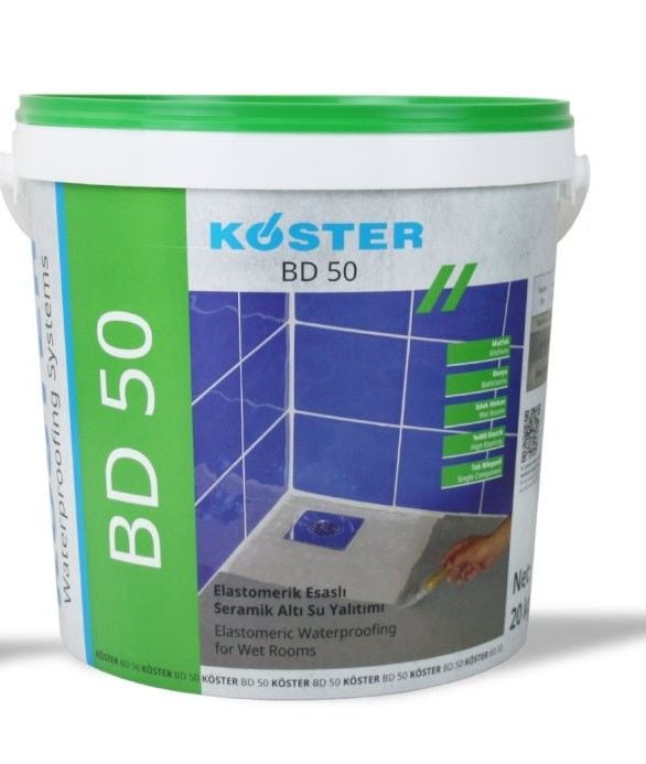 KÖSTER BD 50 Islak Hacimler için Elastomerik Su Yalıtımı 20 KG