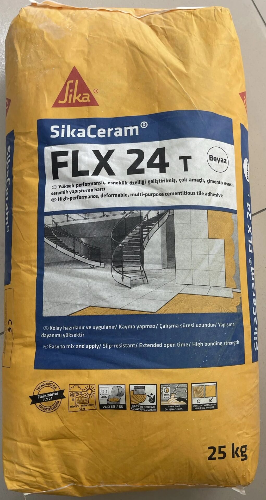 MasterTile FLX 24 WHITE 25 KG (Eski Adı: Fleksmörtel)