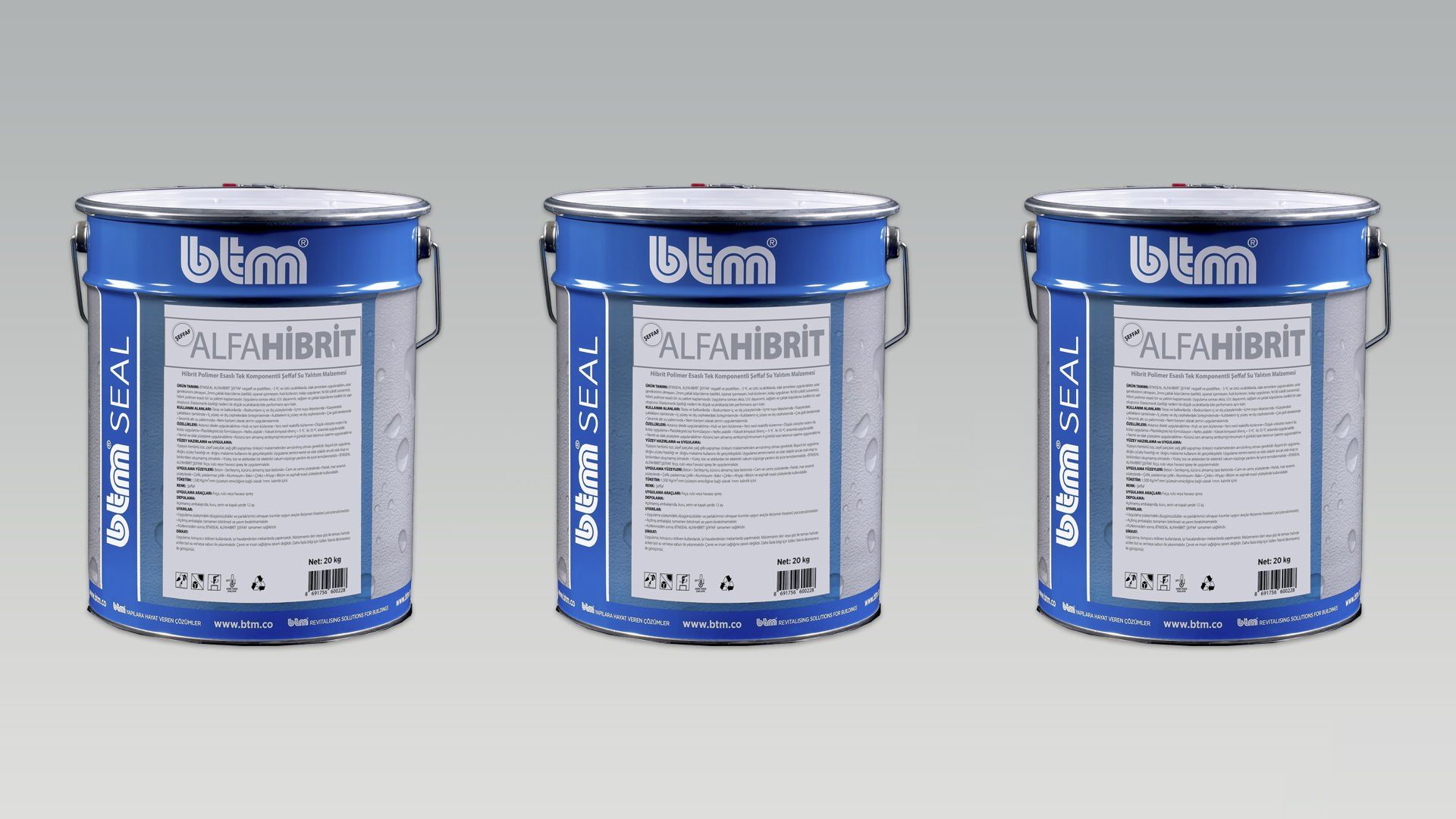 BTM Seal Alfahibrit RAL  7046 20 KG GRİ