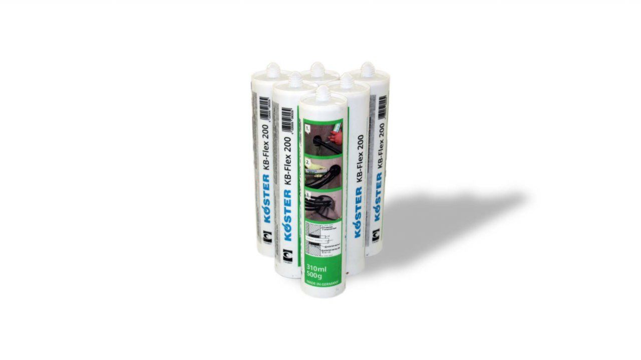 KÖSTER KB-Flex 200 Kablo ve Boru Geçişlerinin Su Yalıtımı için Mastik SOSİS 600 ML